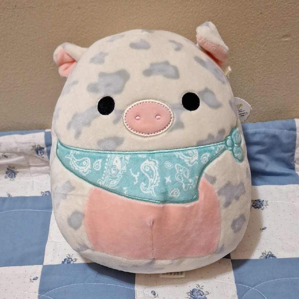 Squishmallow Pig With Bandana